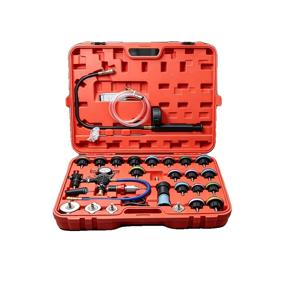 Radiatorpumpen-druckprüfer, 34-teiliges Set, Druckbereich 0-35 Psi, Schlauchlänge 21 Zoll, Durchmesser Des Manometers 3 Zoll, Kompatibel Mit Den