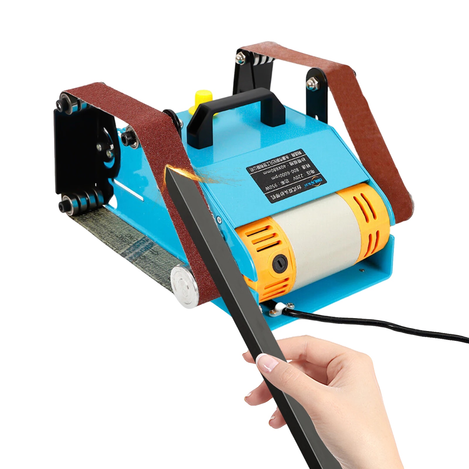 Elektrischer Schleifer, Variable Geschwindigkeit, Doppelte Werkbank-design, Blau