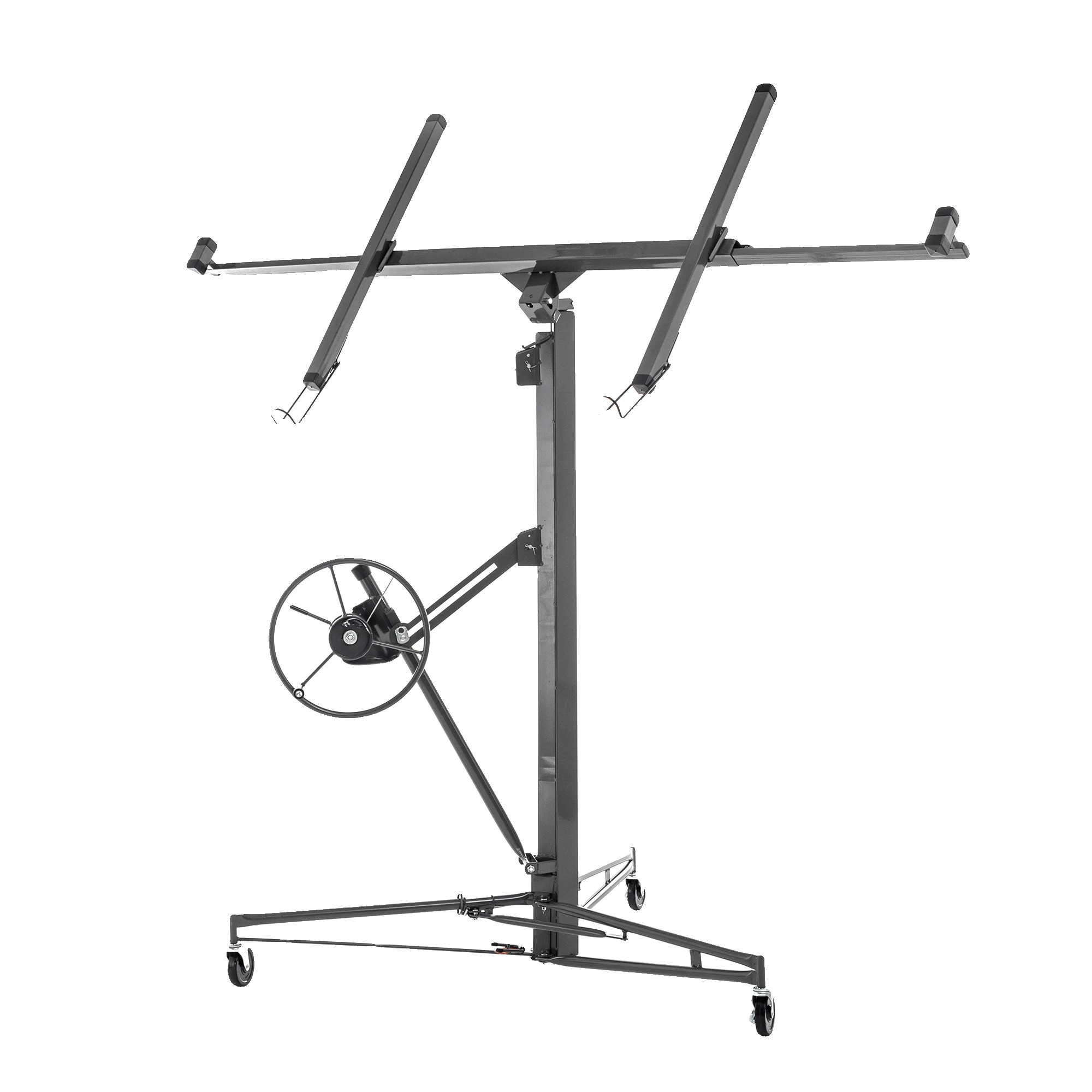 Gipskartonheber, Maximale Tragfähigkeit 68 Kg, Verstellbare Höhe 180-470 Cm, Abmessungen 124 X 137 X 180 Cm, Anzahl Der Räder 3, Neigungswinkel 60°