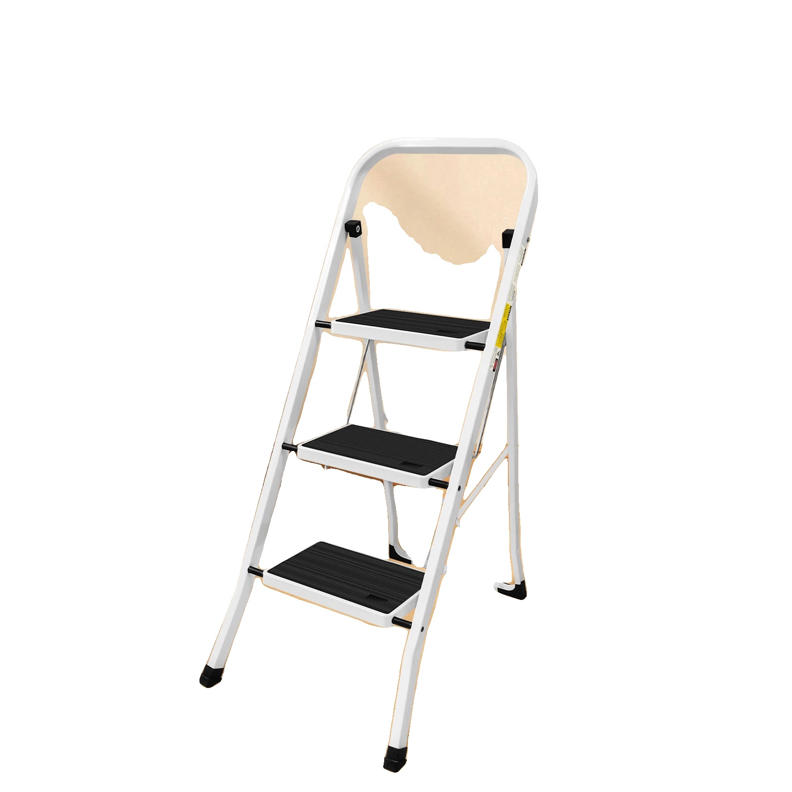 Teleskopleiter, Rutschfestes Design, Robuster Metallrahmen, 3-stufen-hocker