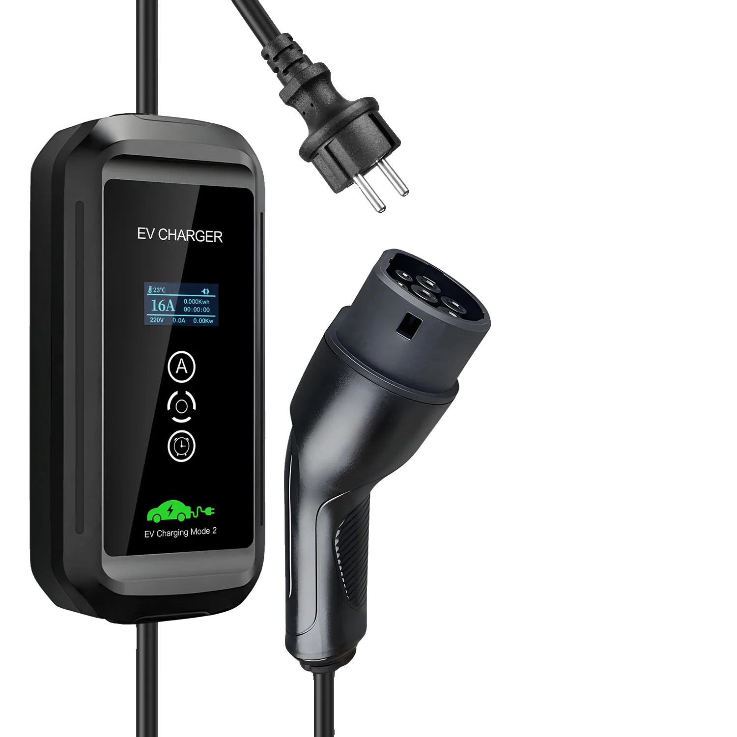 Tragbares Ev-ladegerät, Einstellbarer Strom, Flexible Ladezeit, 7m