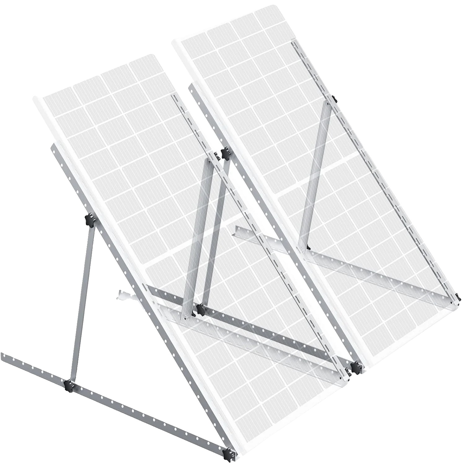 Solarmodulhalterungen, Verstellbarer Winkel, Langlebige Aluminiumkonstruktion, 45 In 2 Sets