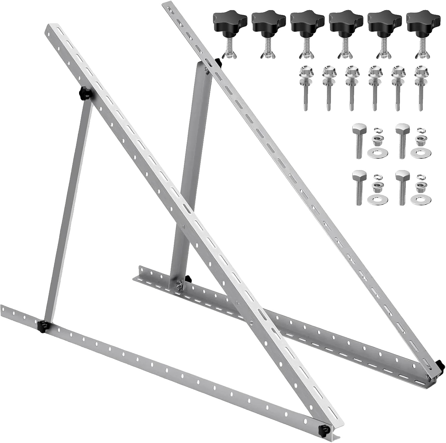 Solarmodulhalterungen, Verstellbarer Winkel, Langlebige Aluminiumkonstruktion, 47 In 1 Set