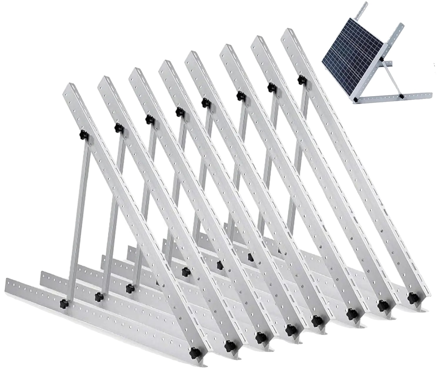 Solarmodulhalterungen, Verstellbarer Winkel, Langlebige Aluminiumkonstruktion, 47 In 4 Sets