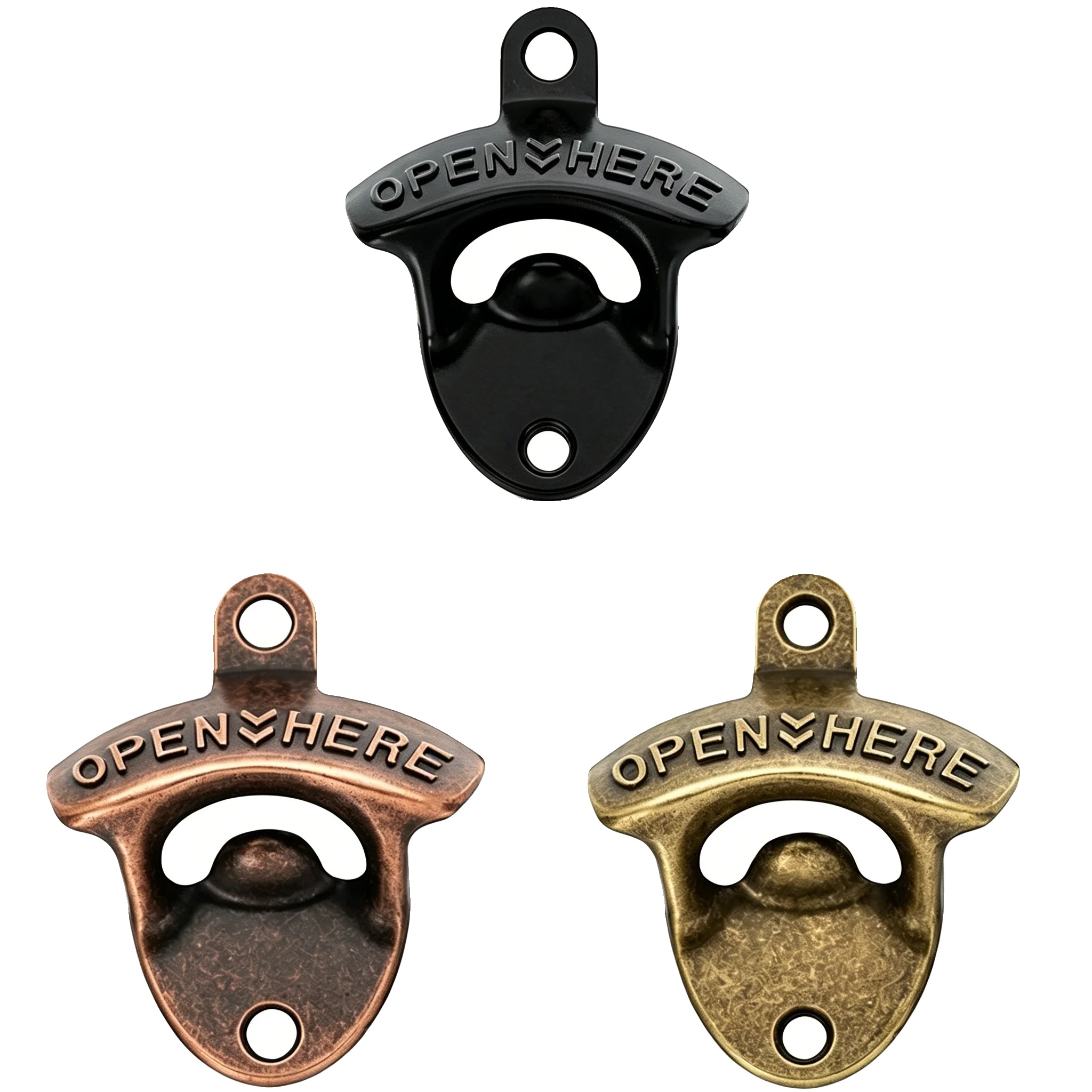 Flaschenöffner Set, Langlebige Zinklegierung, Retro-design, 3farben X15stück