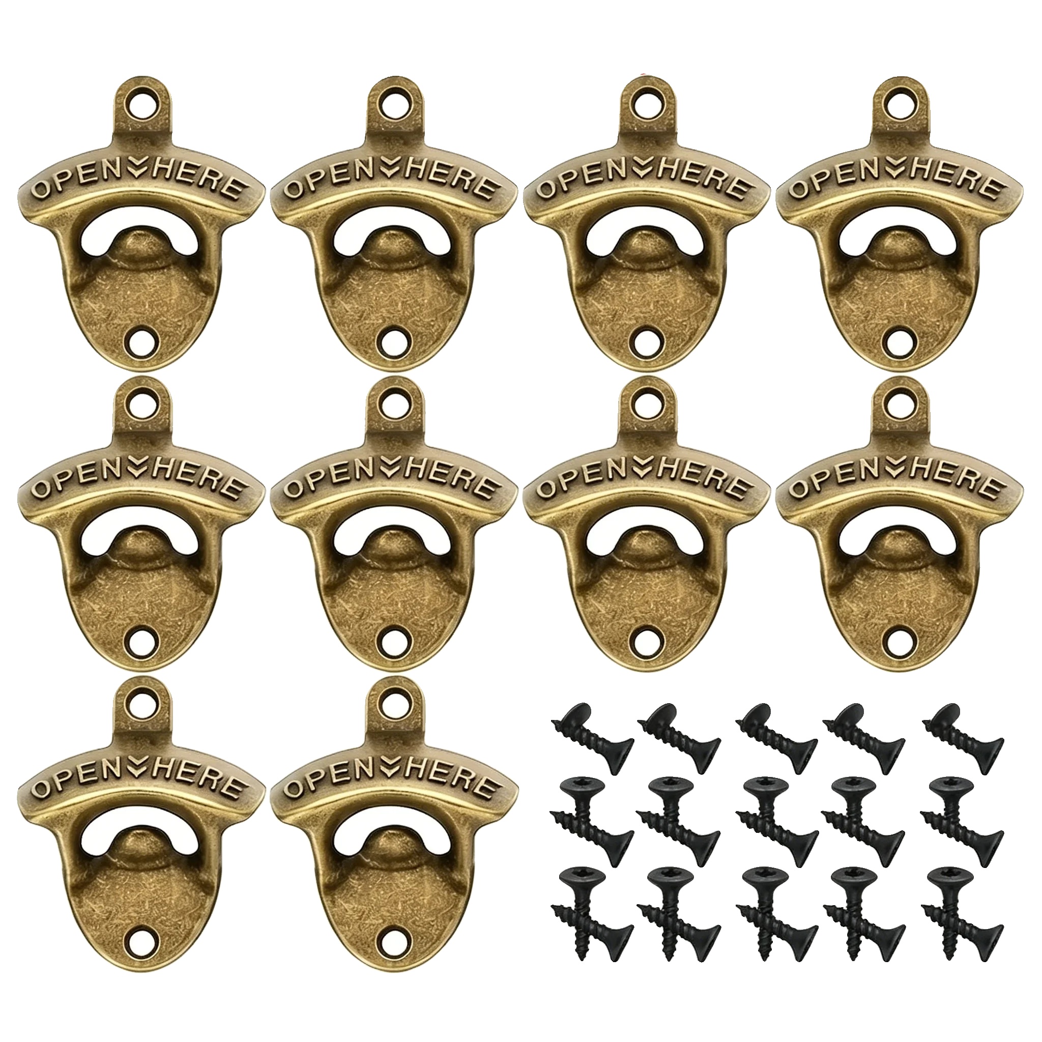 Flaschenöffner Set, Langlebige Zinklegierung, Retro-design, Blaue Bronze 10 Stück
