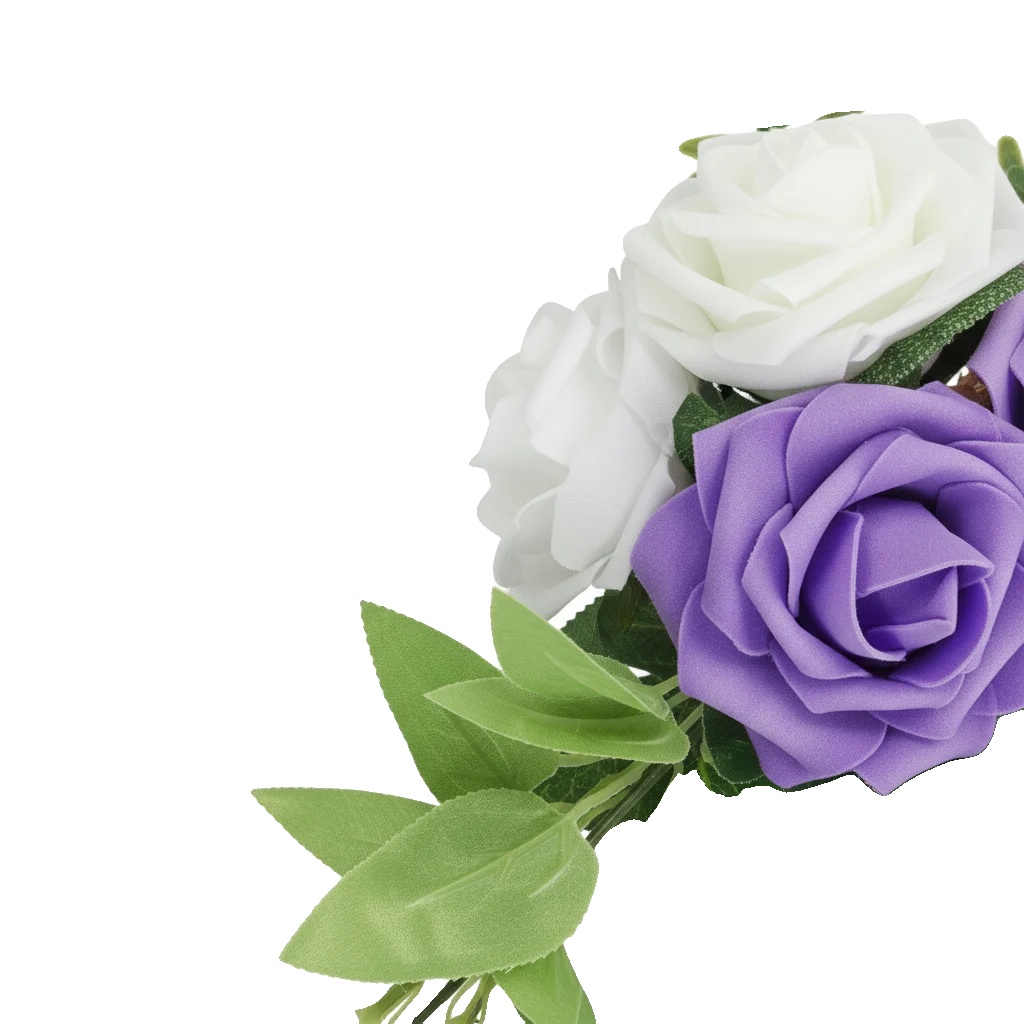 Stuhlblumendekorationen, 10 Stück, Polyester Material, Blütenkopf Durchmesser 10 Cm, Gesamtlänge 75 Cm, Innenveranstaltungen