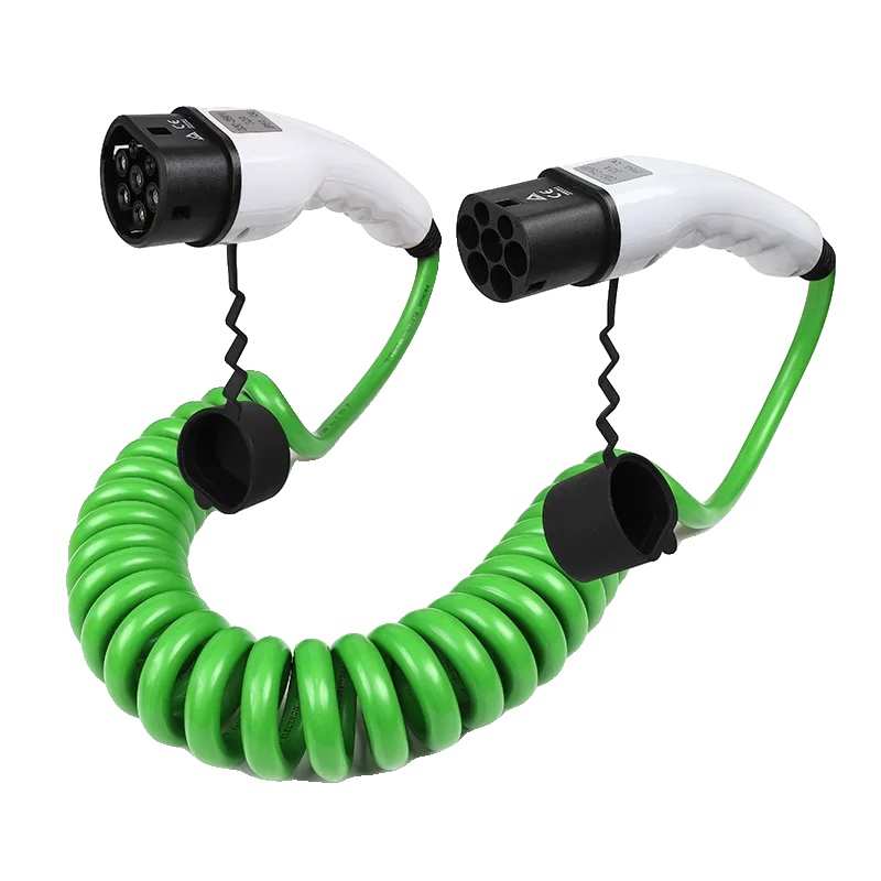 Ladekabel, Spiraldesign, Vielseitige Kompatibilität, T2 22kw 32a 3 Phasen 5 Meter