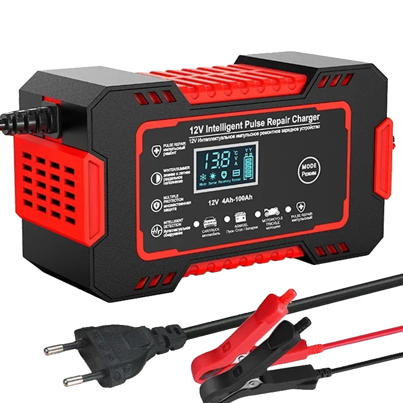 Batterieladegerät, Intelligentes Schnellladen, Lcd-display, 12v 6a