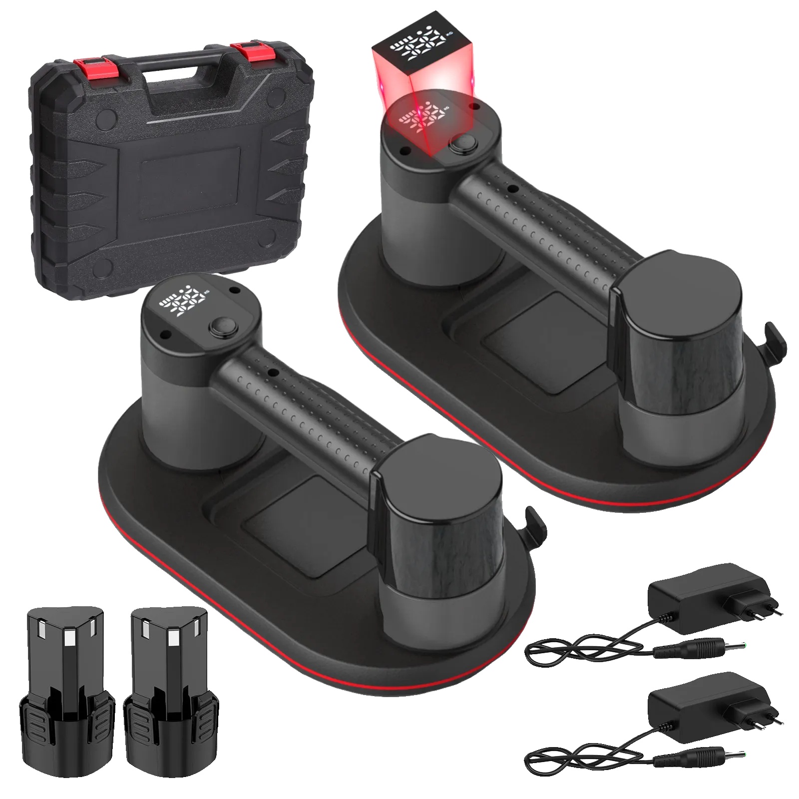 Vakuum-saugnapf, Hohe Tragfähigkeit, Langlebiger Akku, 2pc Set