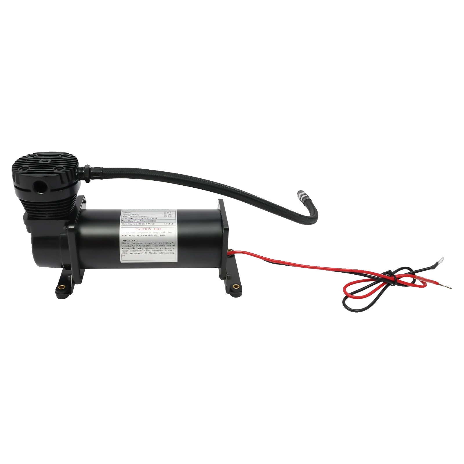 Luftkompressor, Luftfederungs-pumpe, 200 Psi, Tragbares Design, Schwarz