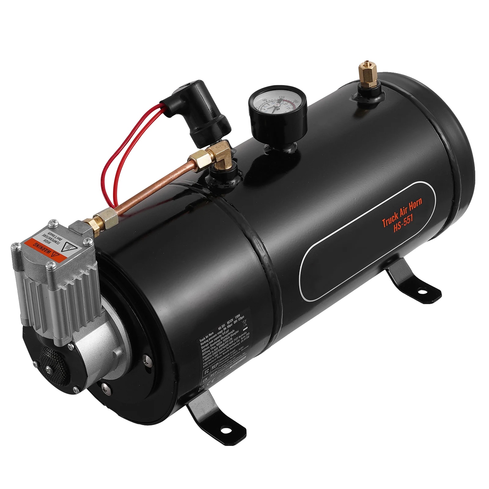 Luftkompressor, 0,8 Gallonen Kapazität, 90-120 Psi Betriebsdruck, 5000 U/min, Langlebiger Stahl, Automatische Druckregelung