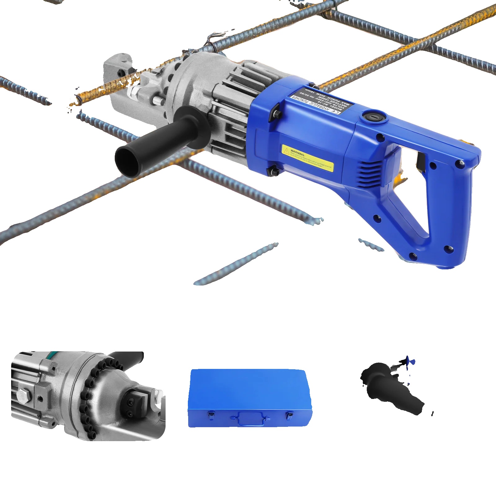 Bewehrungsschneider, Elektromotor, Effiziente Leistung, Blau