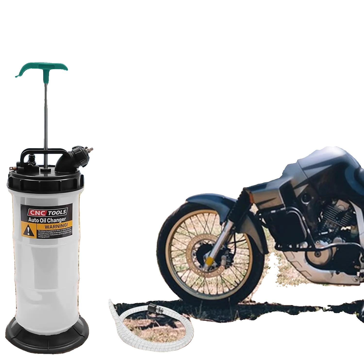 Ölsaugpumpe, 5,3 L Kapazität, Manuelle Bedienung, 4 Schläuche Enthalten, Polypropylen-material, Produktgröße 22 X 59 Cm