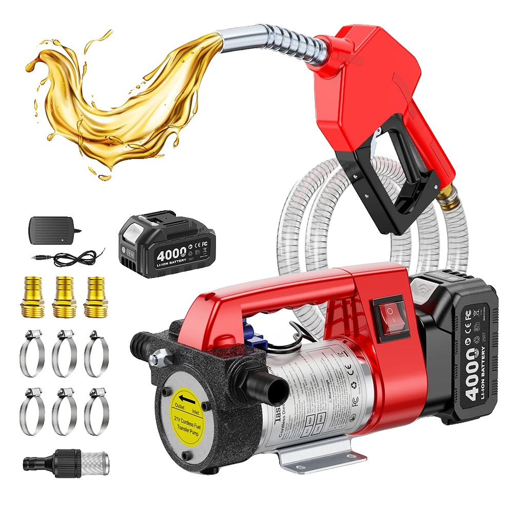 Elektrische Kraftstoffpumpe, Automatischer Betrieb, 45 L/min Durchflussrate, Mit 1x4.0ah Batterie