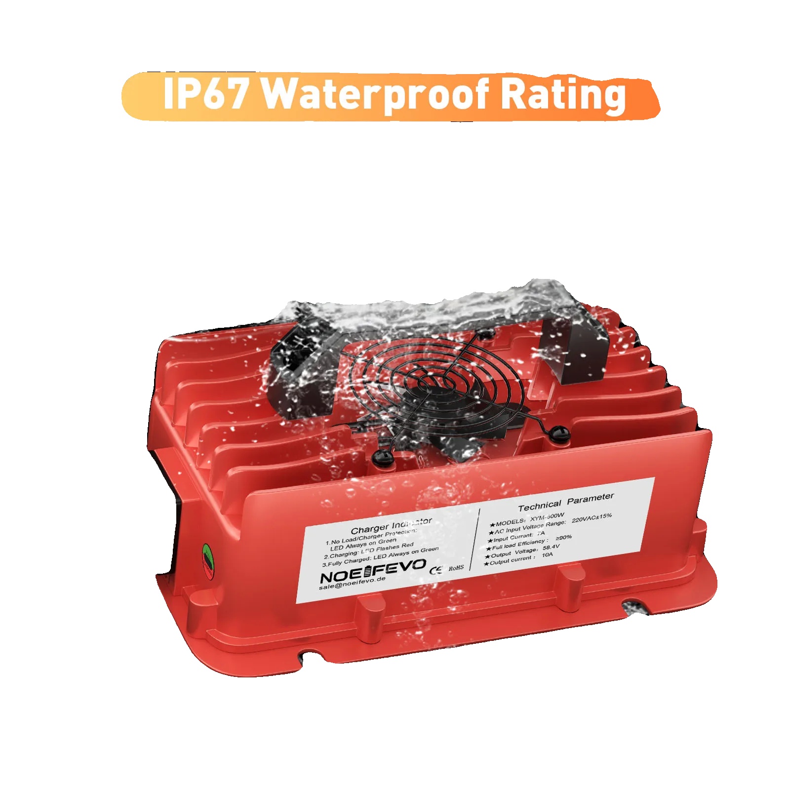 Batterieladegerät, 58,4v Ausgang, Wasserdichtes Design, Eu