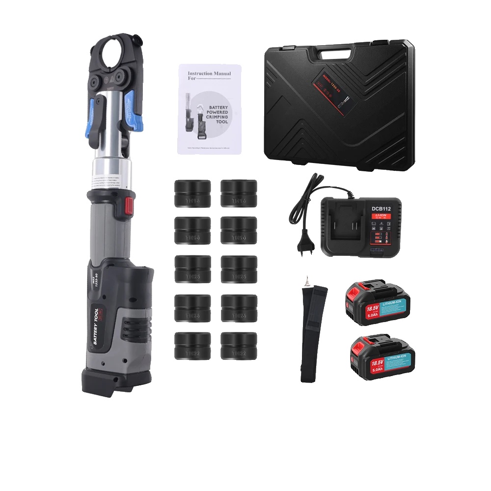 Hydraulisches Elektrisches Rohrverpresswerkzeug, Schnelles Verpressen, Professionelles Set, 2 Batterien