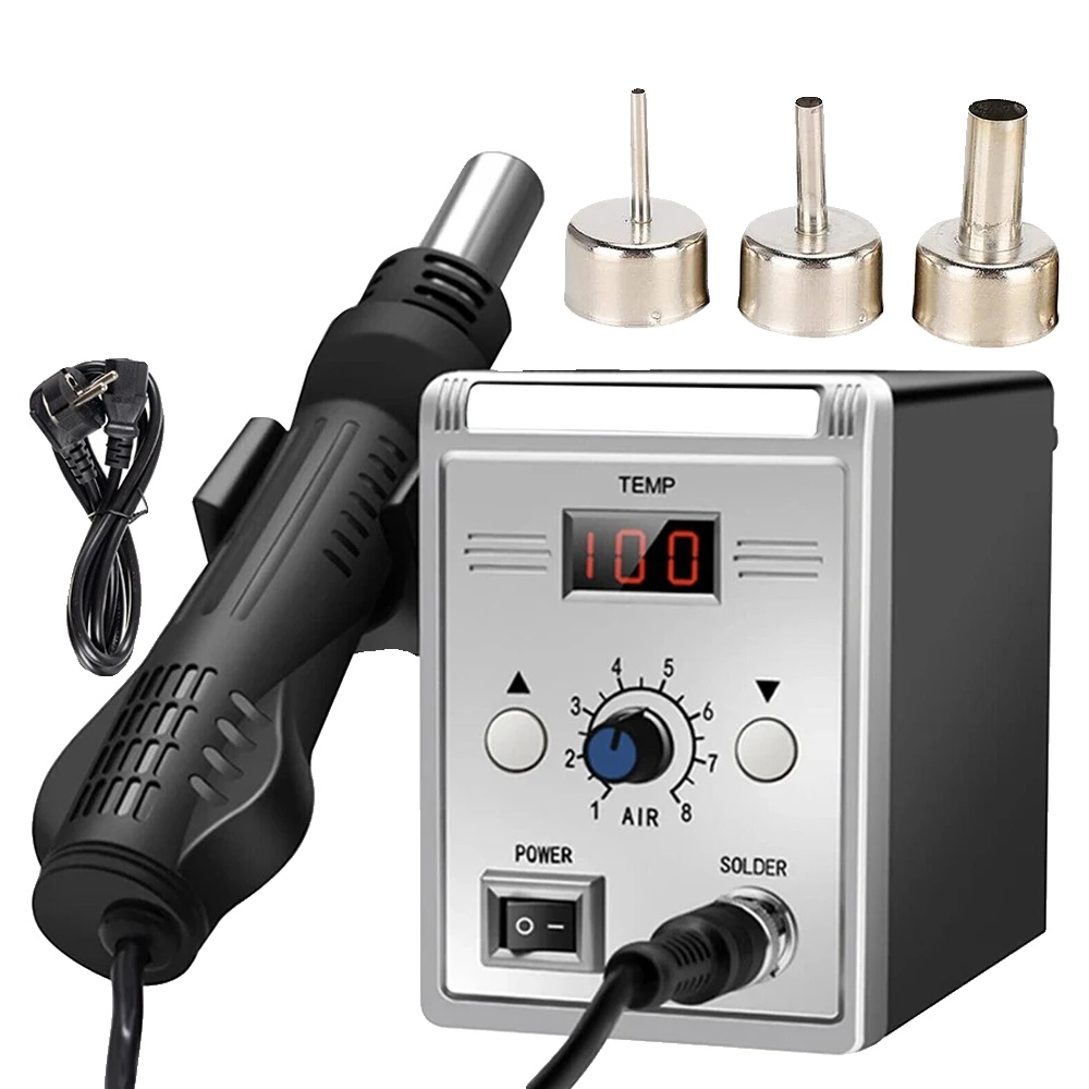 Lötstation, 2in1 Heißluft-reparatur, Led-display, Eu-stecker