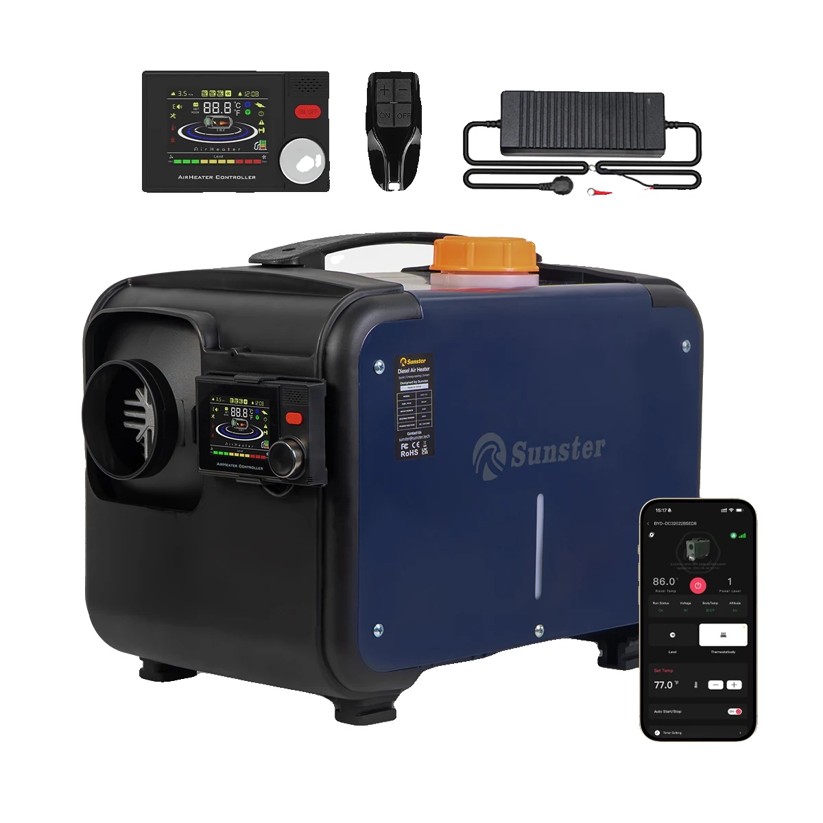 Diesel-luftheizung, Smarte App-steuerung, Leiser Betrieb, 8kw