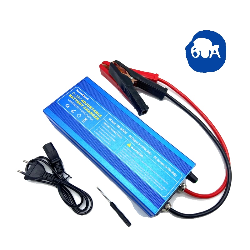 Lifepo4-batterieladegerät, Intelligentes Laden, Benutzerfreundliches Display, Ls 60a Clip, 15v-a, Eu-a