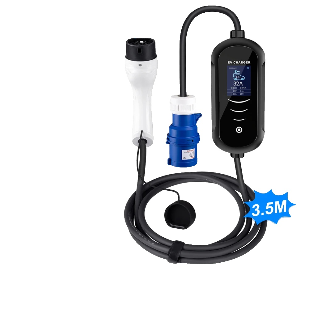 Ev-ladegerät, 32a Strom, 7kw Leistung, 7kw 3.5m, Type2