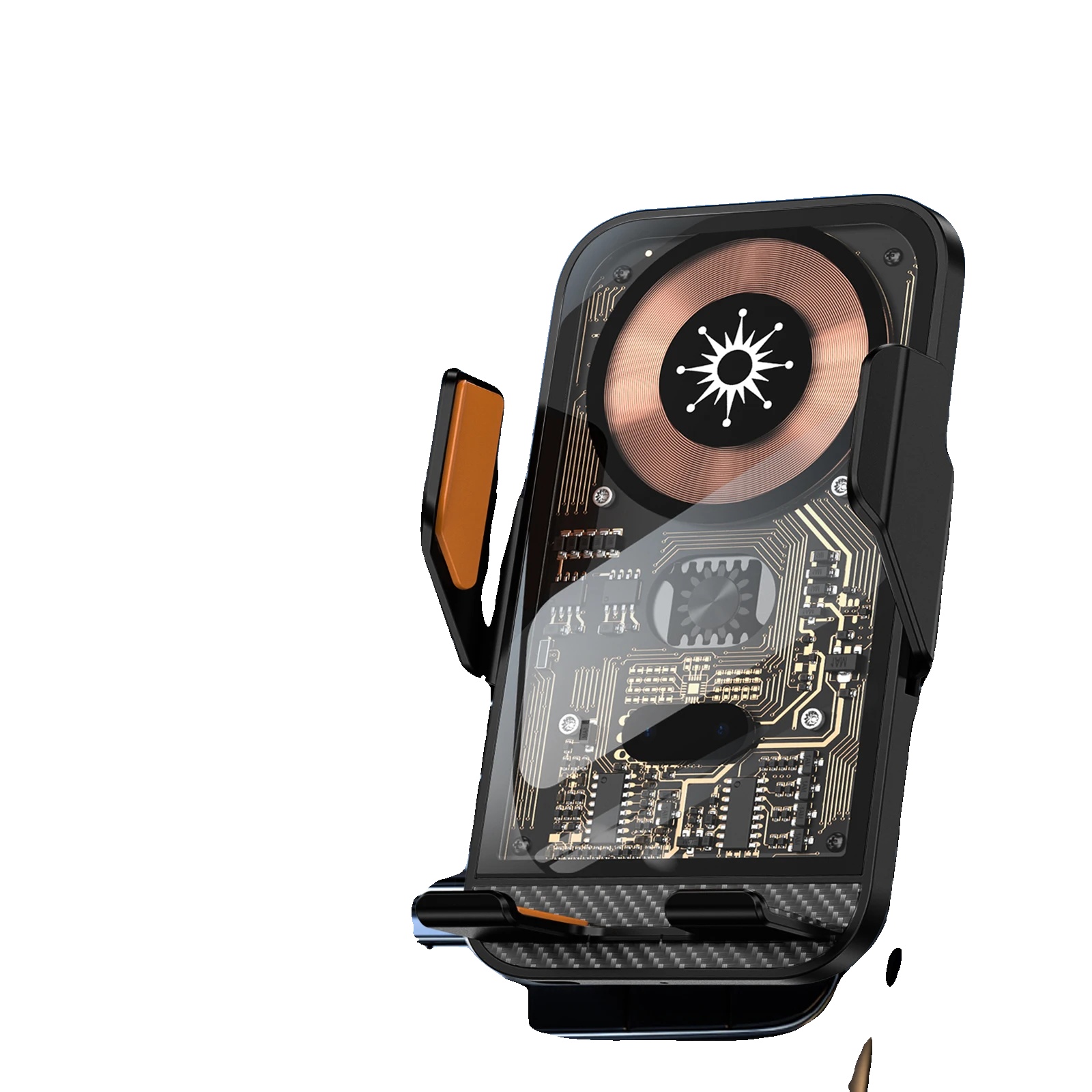 Kabelloses Auto-ladegerät, 15w Schnellladung, 360° Rotation, C10 Schwarz