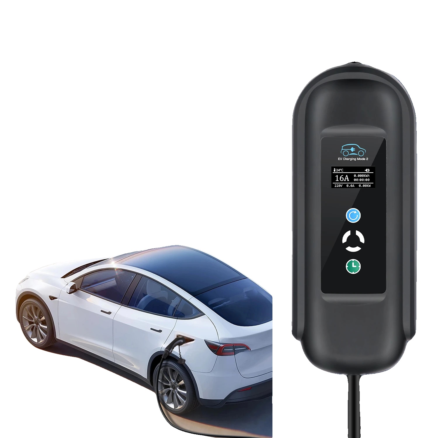 Ev-ladegerät, 11kw Maximale Leistung, Einstellbare Stromstärken, Schwarz