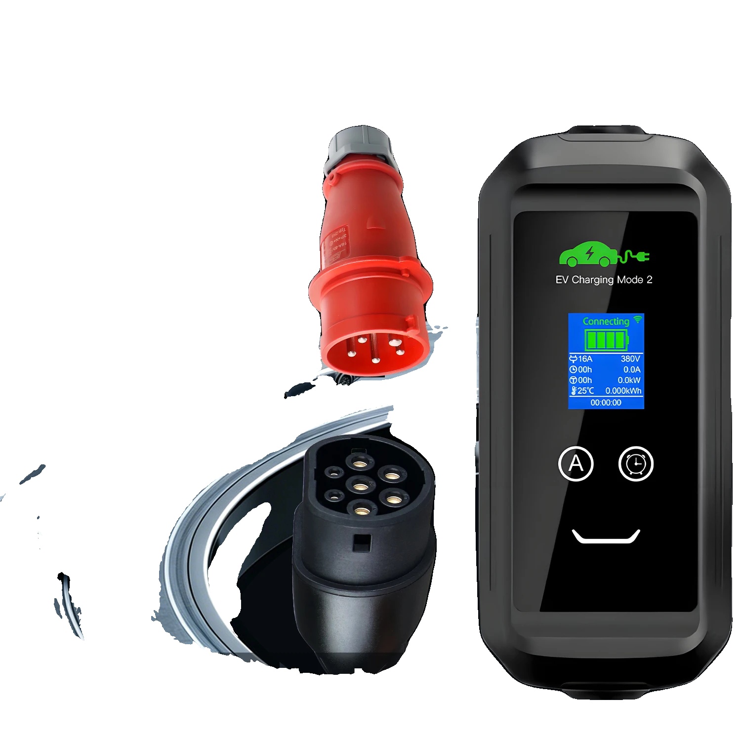Ev-ladegerät, 11kw Leistungsabgabe, Typ 2 Kompatibilität, Schwarz, Typ2