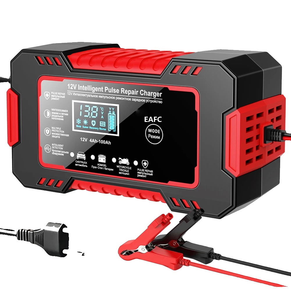 Batterieladegerät, Pulsreparaturtechnologie, Lcd-display, 12v 6a