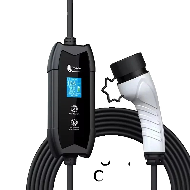 Ev-ladegerät, Tragbar, Einstellbarer Strom, Typ2