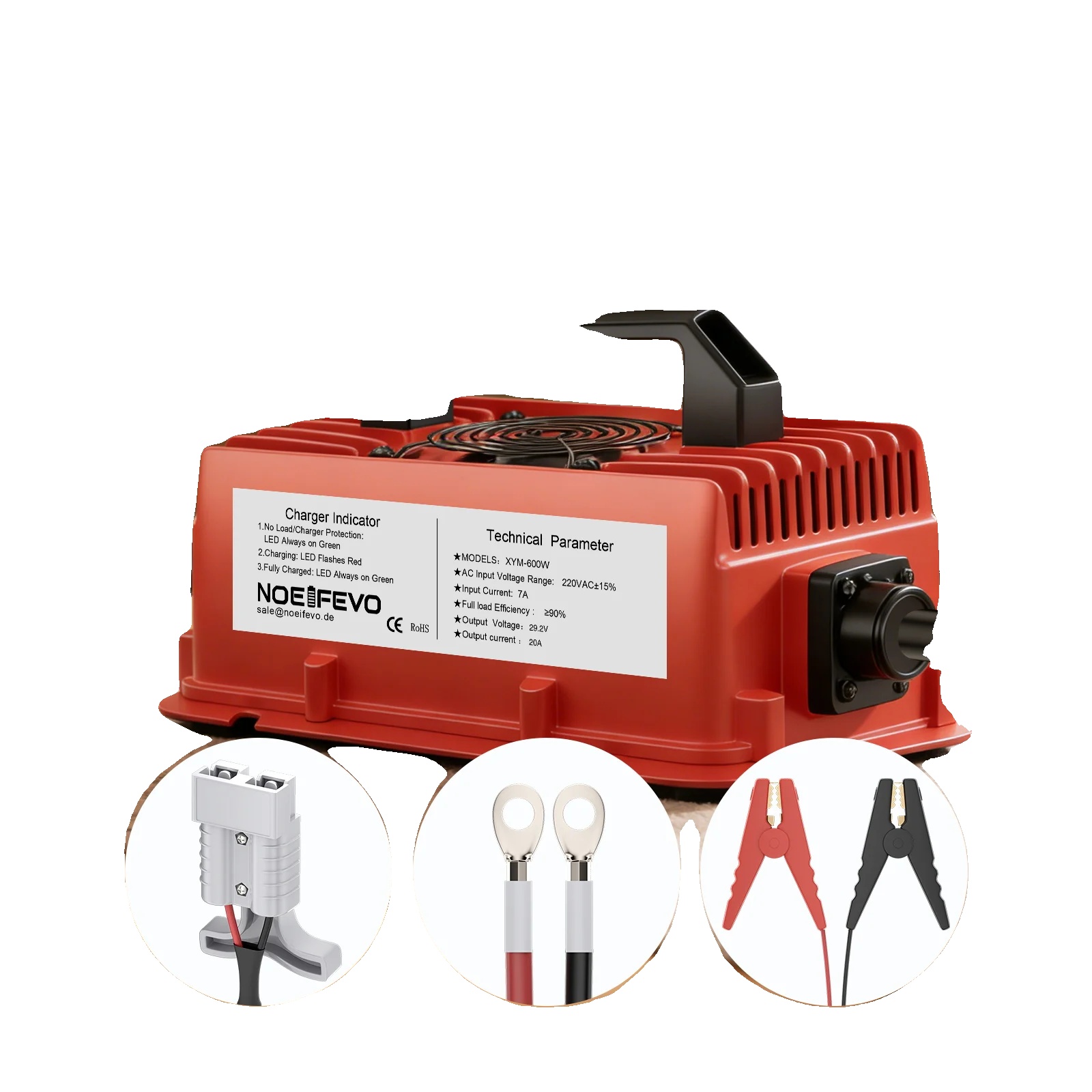 Batterieladegerät, 20a Ladestrom, Wasserdichtes Design, Eu