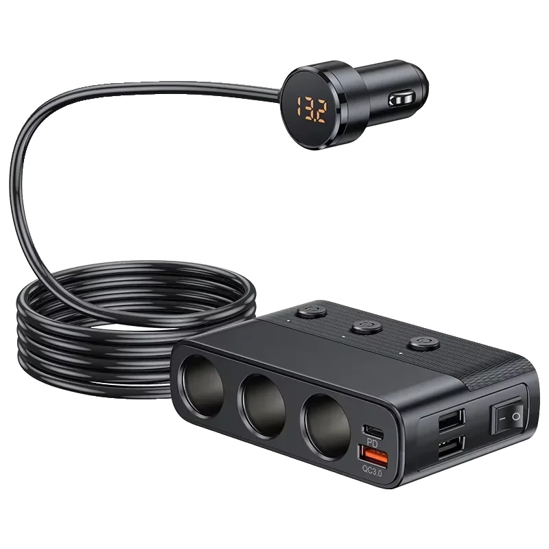 Zigarettenanzünder-splitter, Mehrere Anschlüsse, Schnelllade-technologie, 7 In 1 128w
