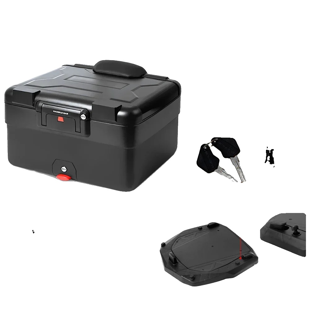 Motorrad-heckbox, Wasserdicht, Abnehmbar, Schwarz