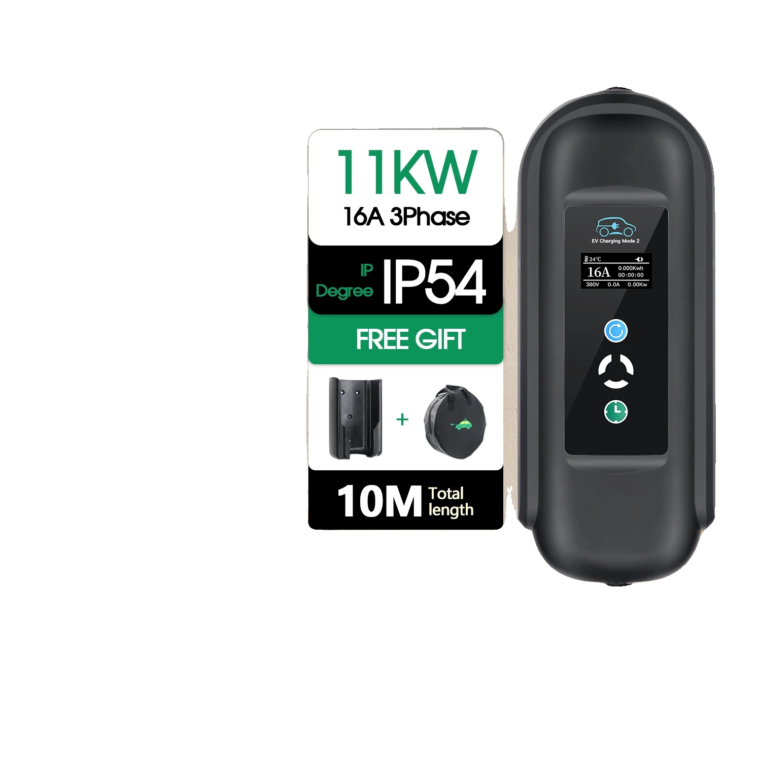 Ev-ladegerät, 11 Kw Leistungsabgabe, Typ 2 Anschluss, Typ2