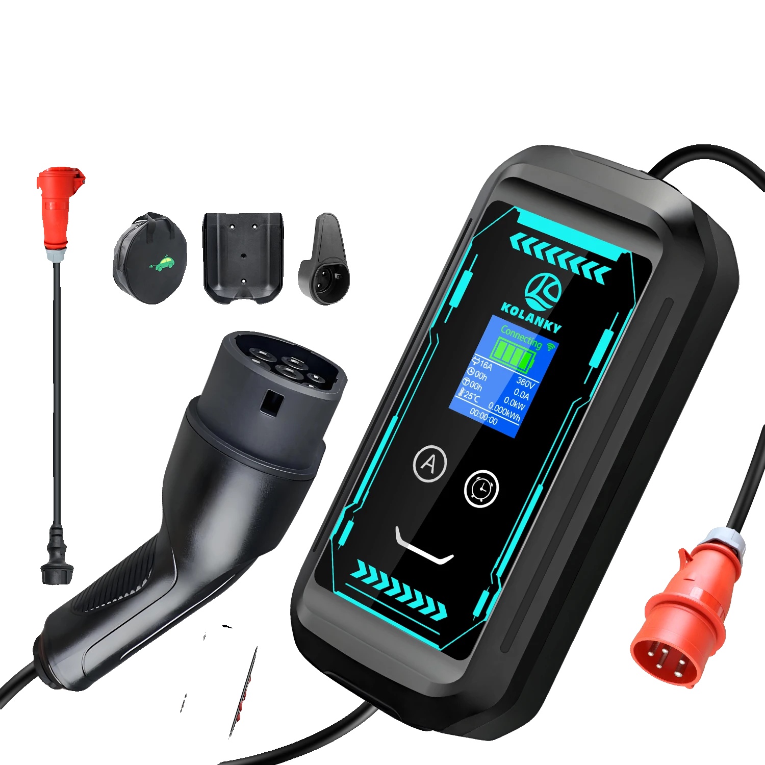 Tragbares Ev-ladegerät, 11 Kw Leistung, Drahtlose Steuerung, F2-11kw-app
