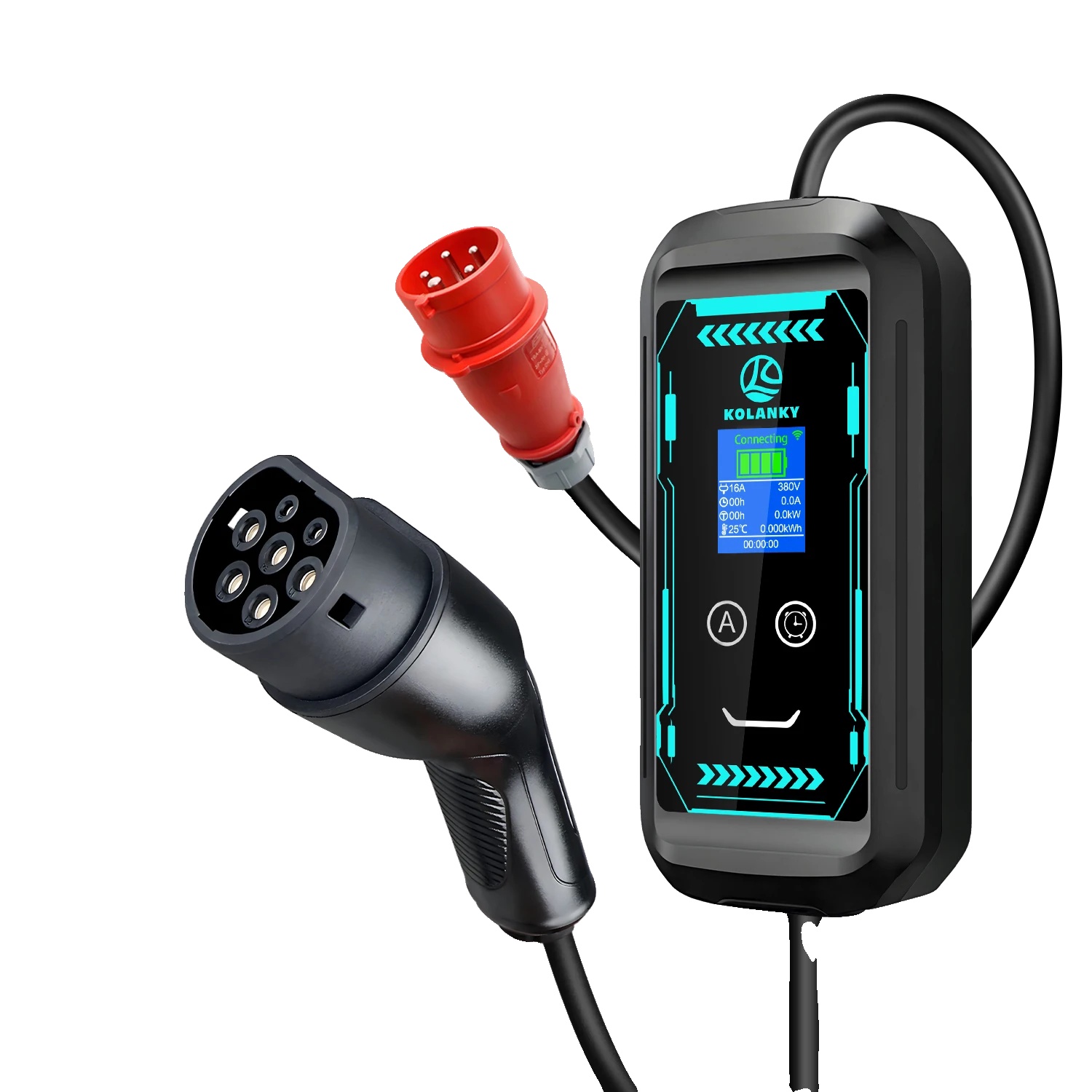 Tragbares Ev-ladegerät, Intelligente Steuerung, Iec62196-2 Kompatibilität, 11kw-app-7m