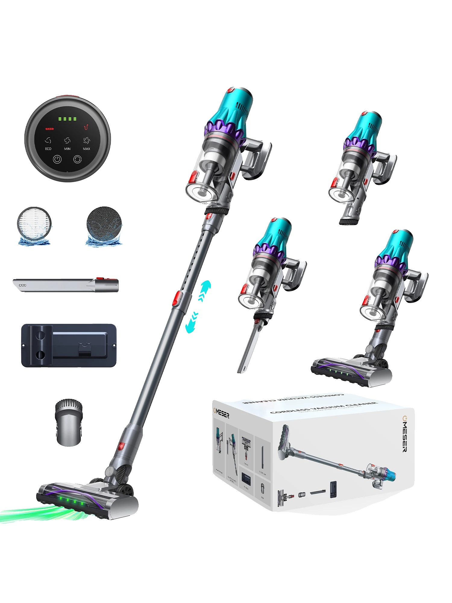 Kabelloser Staubsauger, 75000pa Saugkraft, Abnehmbare Batterie, Ultra-s
