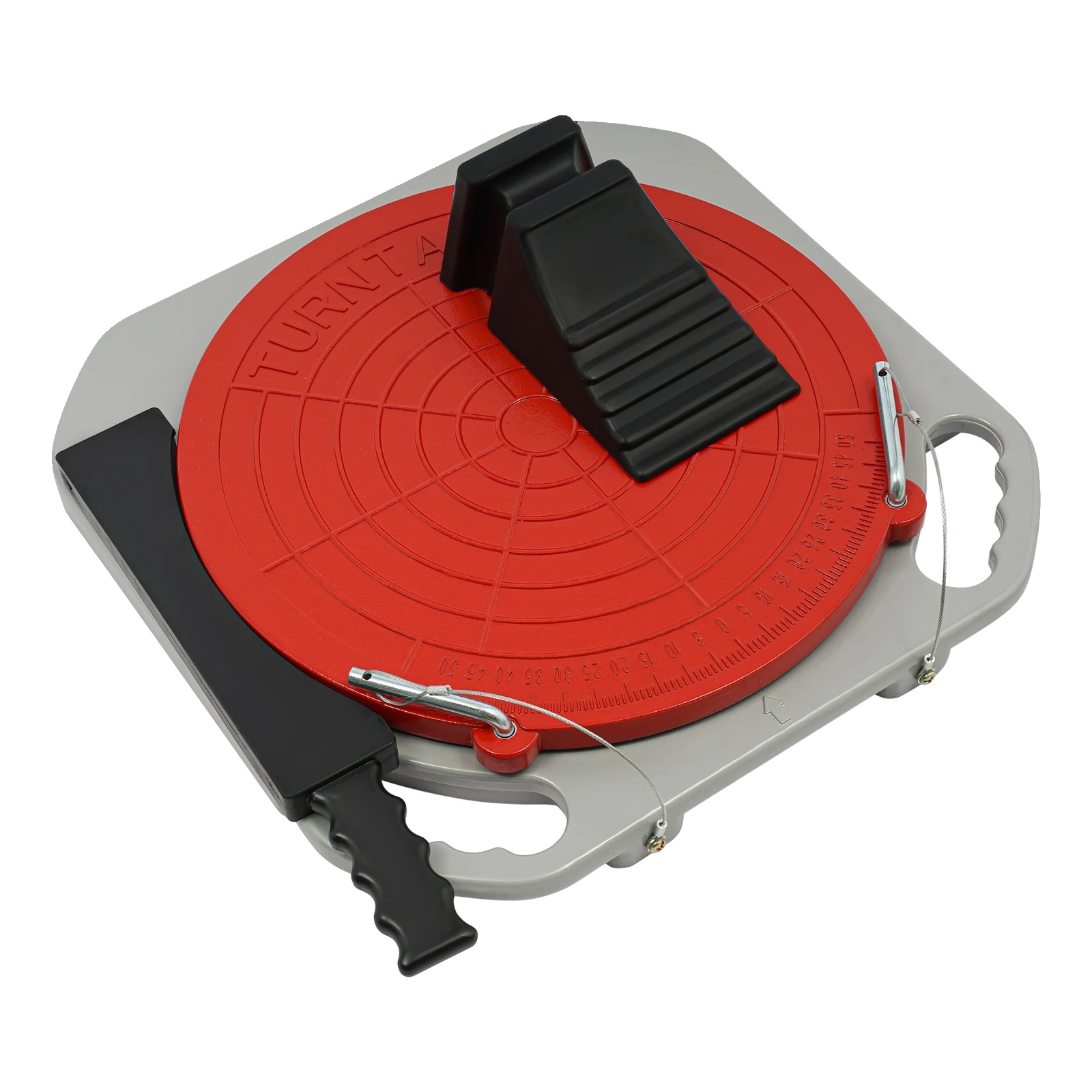 Radjustierer Drehplatten, 360° Rotation, Stabiles Design, Rot Grau