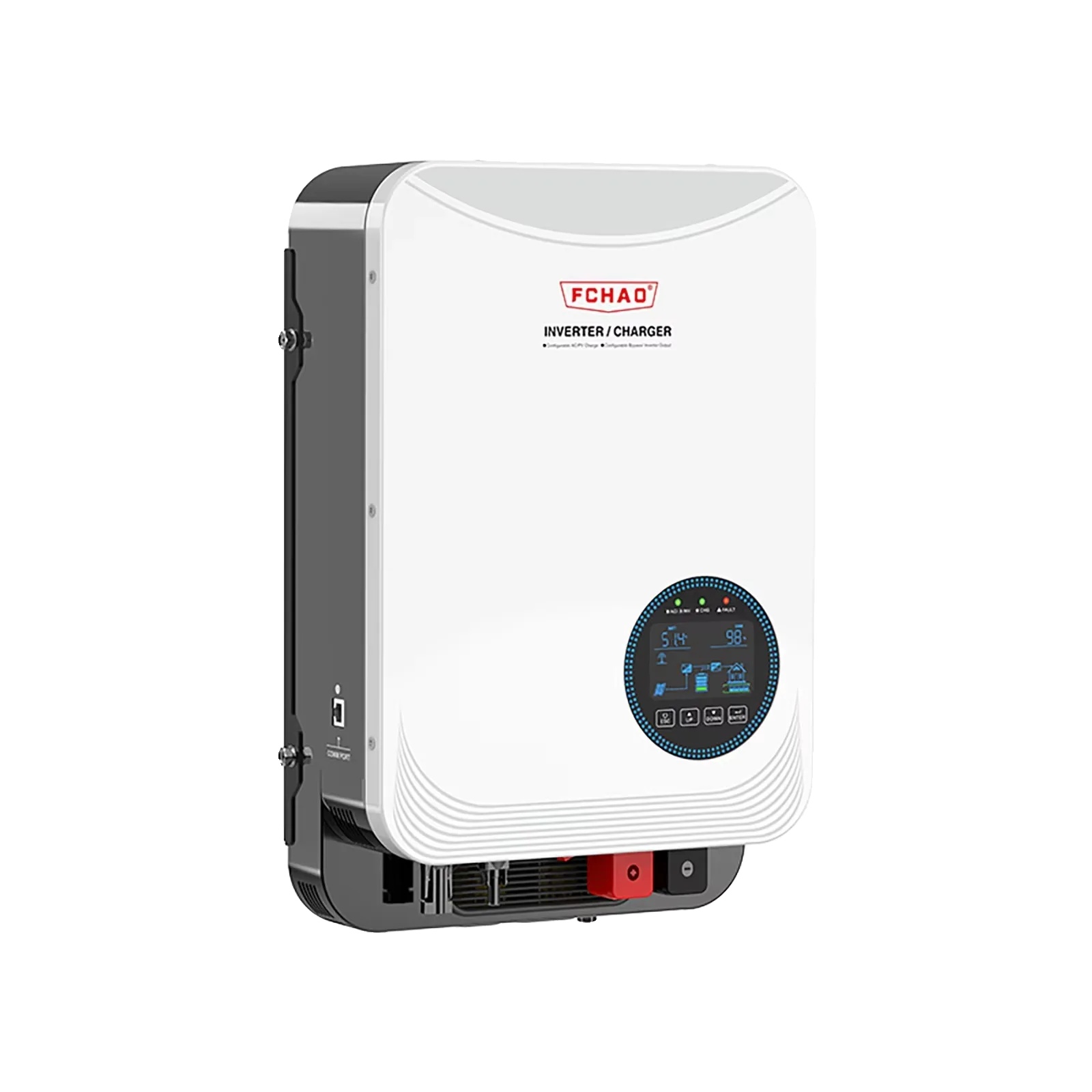 Netzunabhängiger Hybridwechselrichter, Reine Sinuswelle, Maximale Pv-leistung 7,2 Kw, 0918khp 6.2kw-03a-wifi, 220-240v, 48v