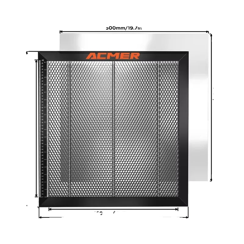 Wabenplatten-arbeits Tisch, Lasergravur-kompatibel, Verbesserte Stabilität, 500x500mm