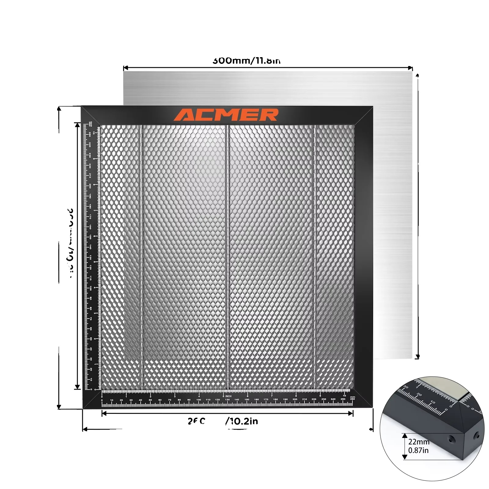 Wabenplatten-arbeits Tisch, Lasergravur-kompatibel, Verbesserte Stabilität, 300x300mm