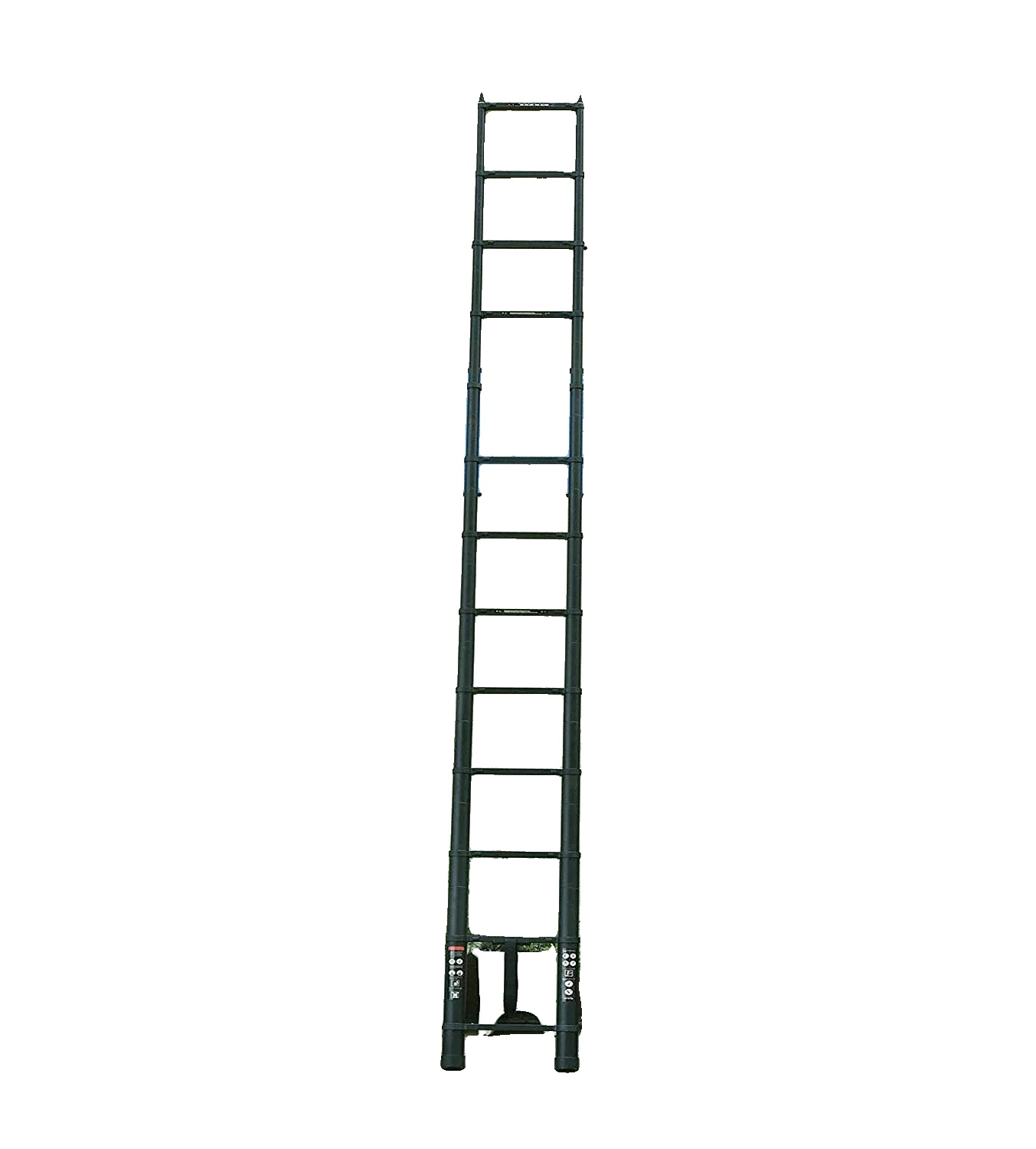 Teleskopleiter, Verstellbare Höhe, Leichtes Design, Schwarz, 3.8m (83cm X 48 Cm X 380 Cm)