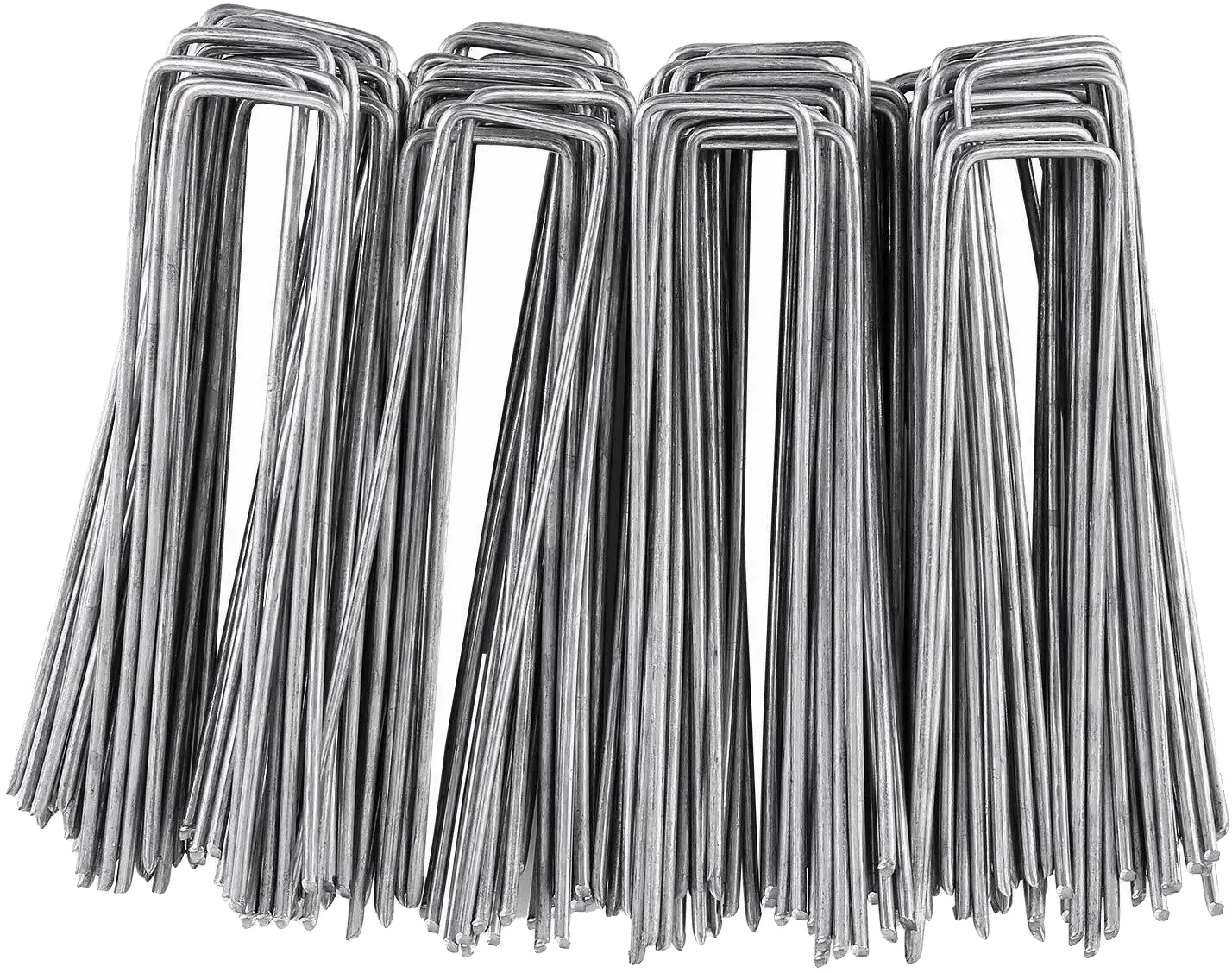 Gartenpflöcke, Verzinkter Stahl, 150 Mm, 25 Mm, Ø3 Mm, Packung Mit 100