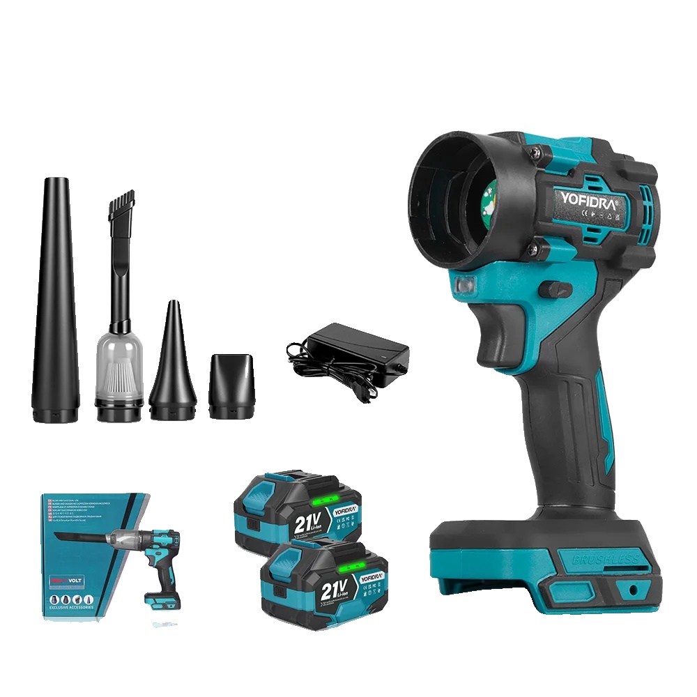 Elektrischer Luftbläser Und Sauger, 2-in-1-design, Leicht, 2xbatterie Set