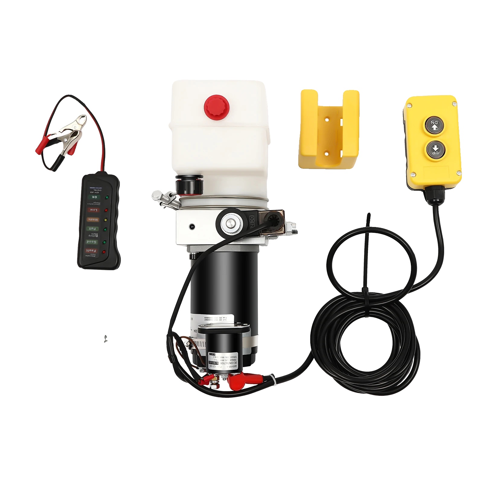 Elektrische Hydraulikpumpe, 12v Fernbedienung, Einfach Wirkende Energieeinheit, Schwarz