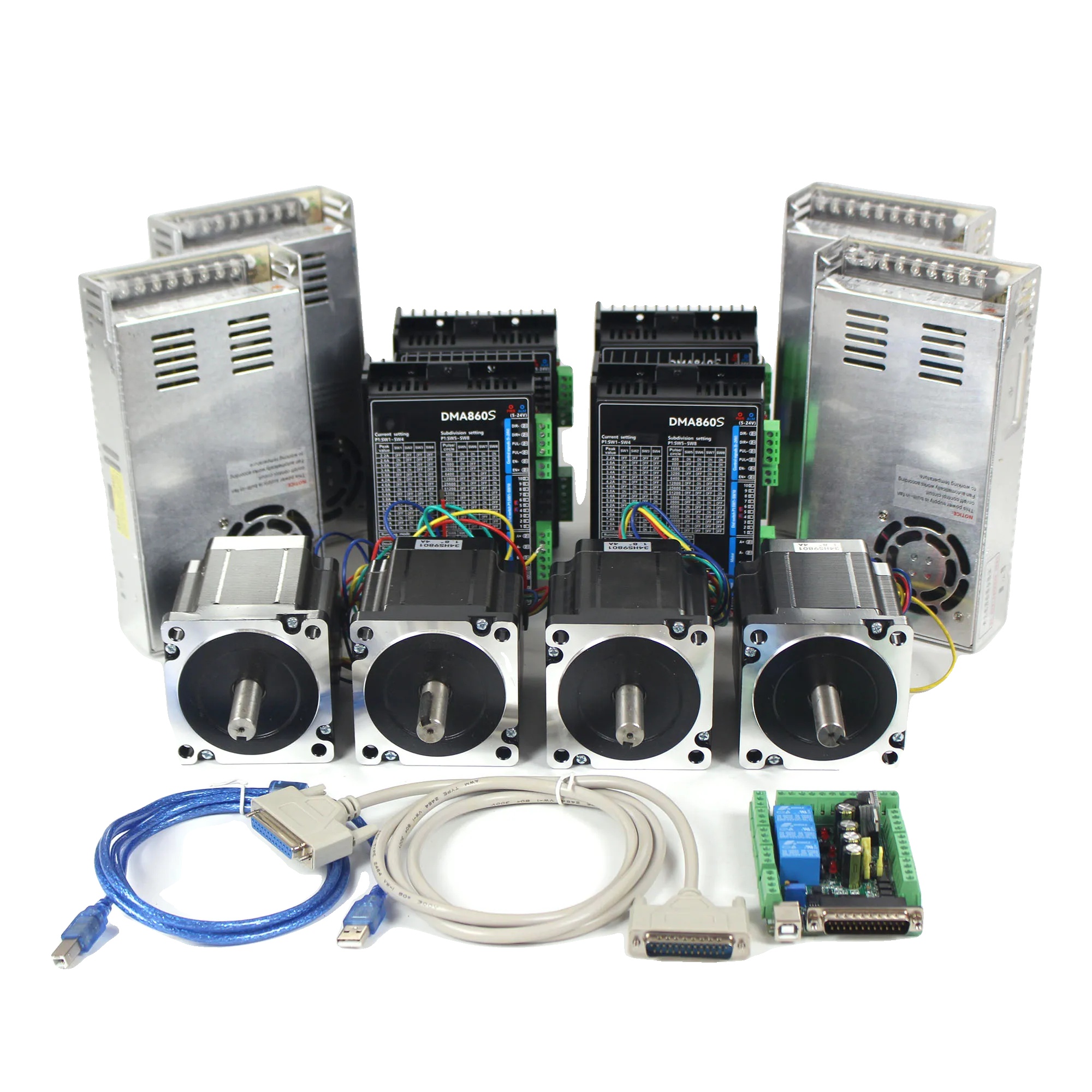Cnc-controller, Schrittmotorantrieb, Hohe Drehmoment, 4-achsen-kit