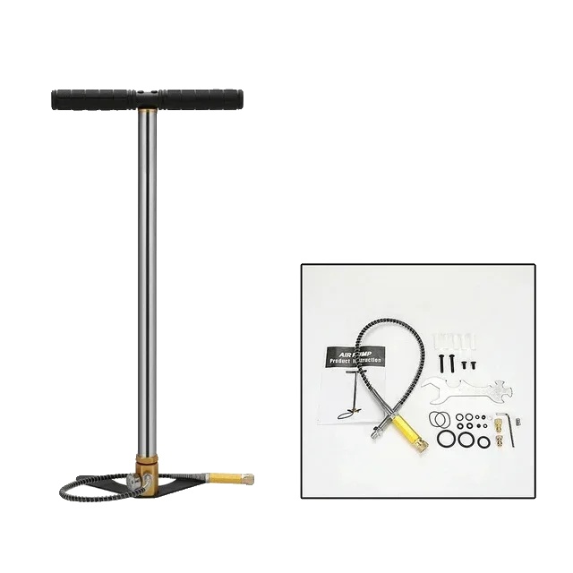 Luftpumpe, Hochdruck 300 Bar, Manuelles Mehrstufen-design, Edelstahl