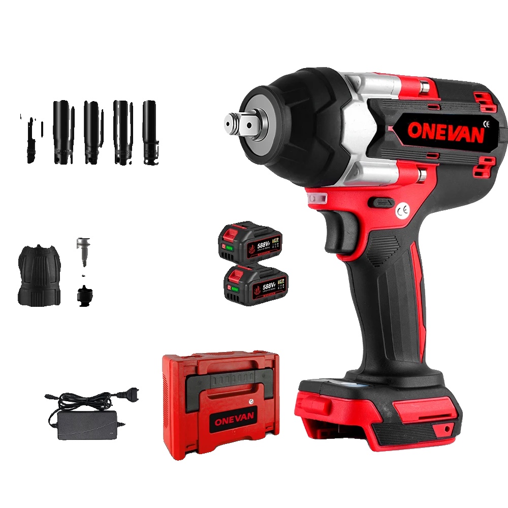 Schlagschrauber, Hoher Drehmoment, Kabelloser Betrieb, 2 Batterien Set C