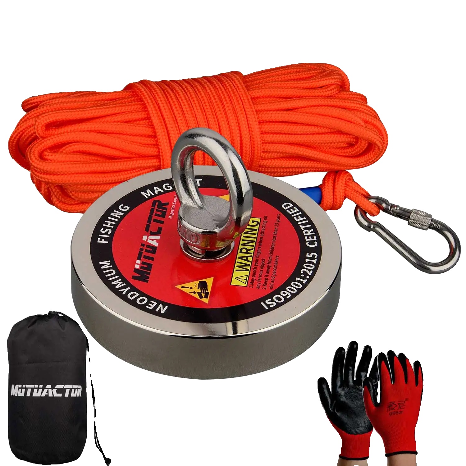 Starker Neodym-angelsmagnet, 400kg Zugkraft, 20m Seil, Magnet 20m