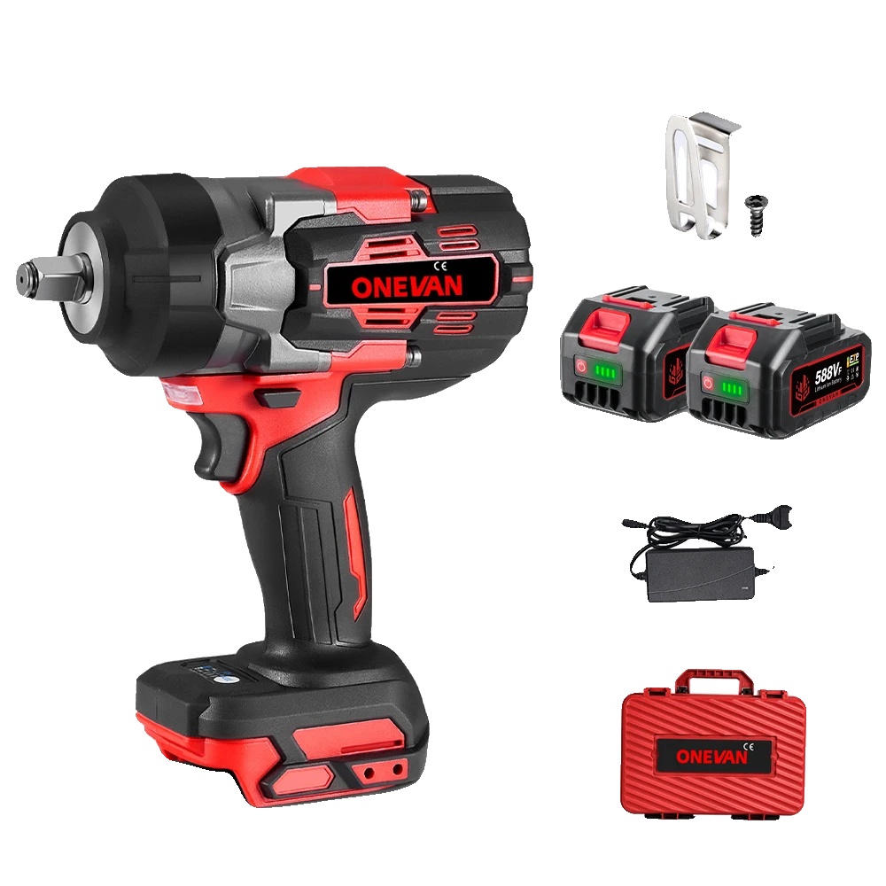 Schlagschrauber, 2800 N.m Drehmoment, Kabellos Mit Akku, 2 Batterien Set B, Eu-b